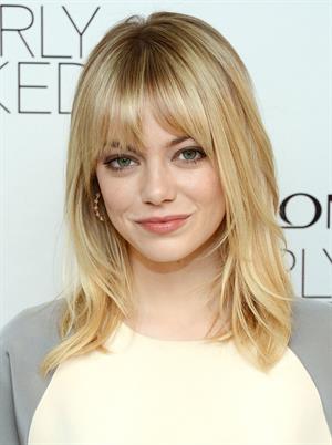 Emma Stone Revlon’s Nearly Naked makeup launch in NY 12/5/12 