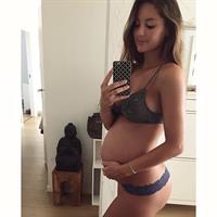 Mathilde Gøhler in lingerie taking a selfie