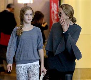 Felicity Huffman Arrives at LAX Airport with daughter in Los Angeles (November 11, 2013) 