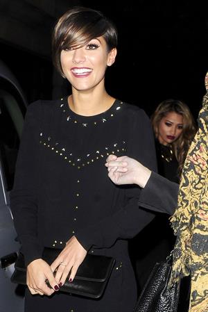 Frankie Sandford Leaving Novikov Restaurant - November 14, 2012 