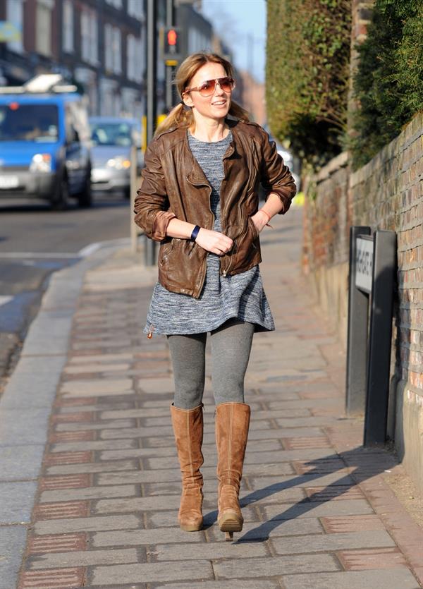 Geri Halliwell on scool run in London on March 5, 2013