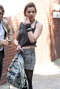 Hailee Steinfeld filming 'Can A Song Save Your Life' 7/9/12 