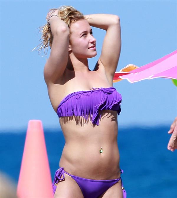 Hayden Panettiere on the beach in Hollywood, Florida 3/30/13 
