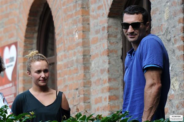 Hayden Panettiere & Wladimir Klitschko checking out the sights in Verona, Italy on June 6, 2013