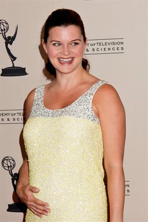 Heather Tom attends the 39th annual daytime Emmy Awards nominees reception at SLS Hotel on June 14, 2012 in Beverly Hills, California