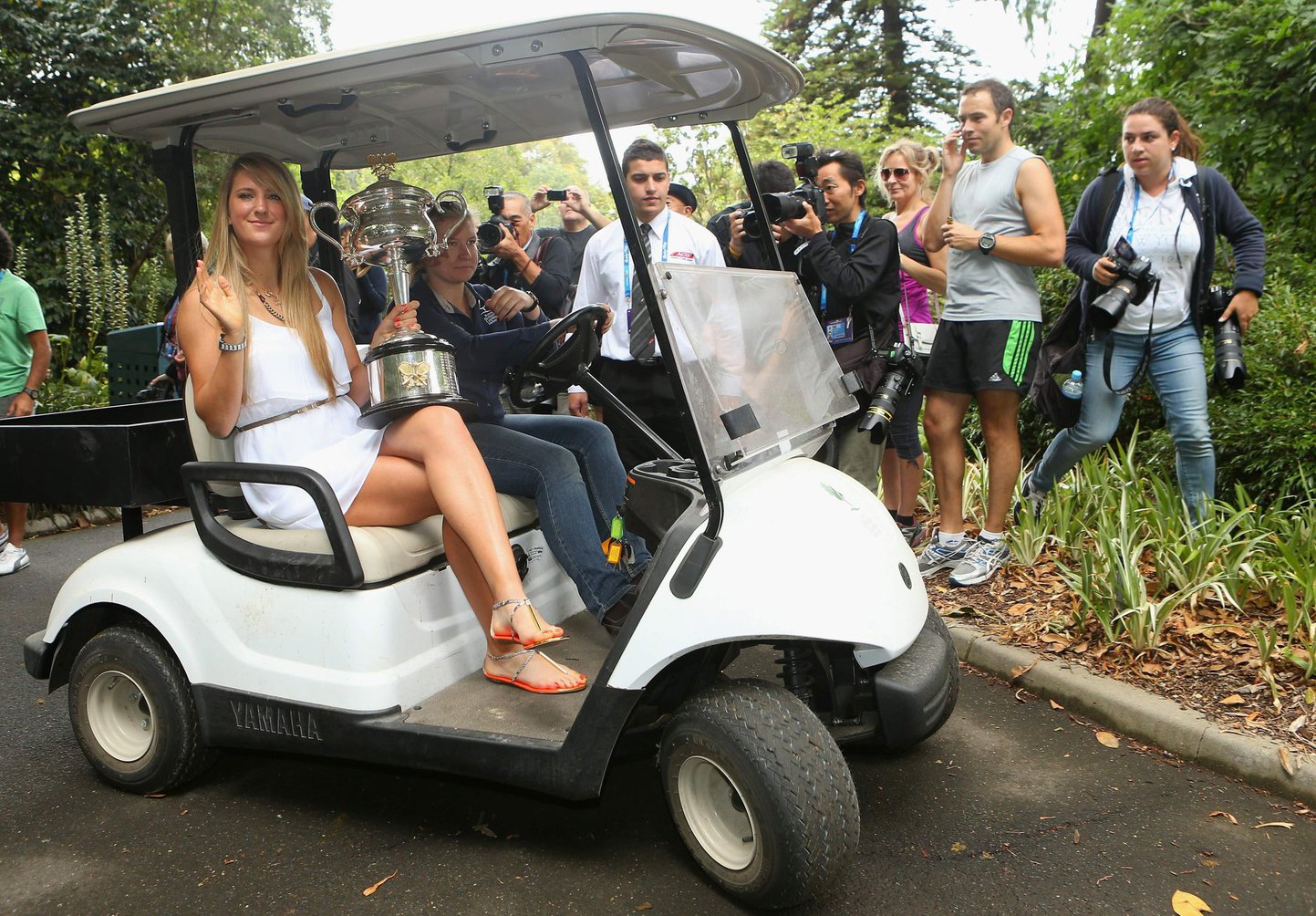 Victoria Azarenka Pictures Victoria Azarenka poses with Memorial Cup after winning the 2013 Australian Open January 27, 2013