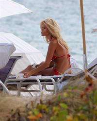 Victoria Silvstedt Spends the day on the beach in bikini in Miami on November 16, 2012