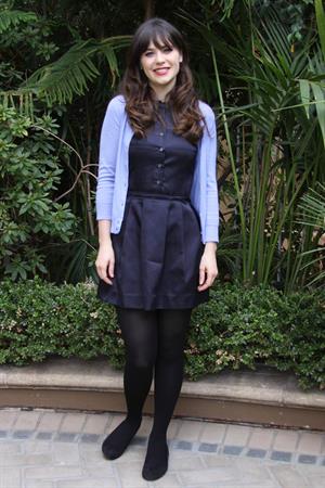 Zooey Deschanel New Girl press con portraits by Vera Anderson 10/10/12