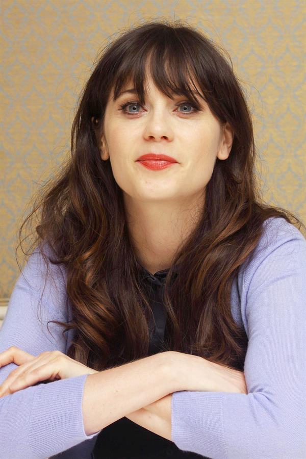 Zooey Deschanel New Girl press con portraits by Vera Anderson 10/10/12