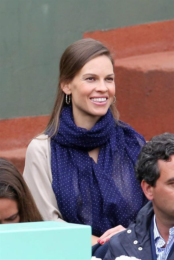 Hilary Swank at the Roland Garros Tennis French Open Tournament June 10, 2012