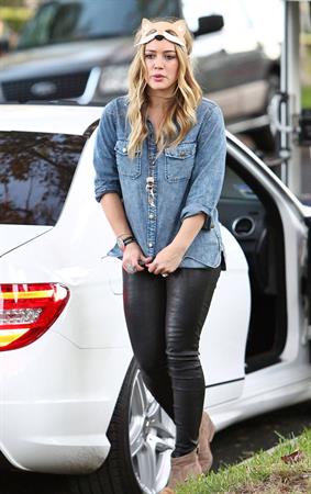 Hilary Duff - Toluca Lake in LA 10/31/13  