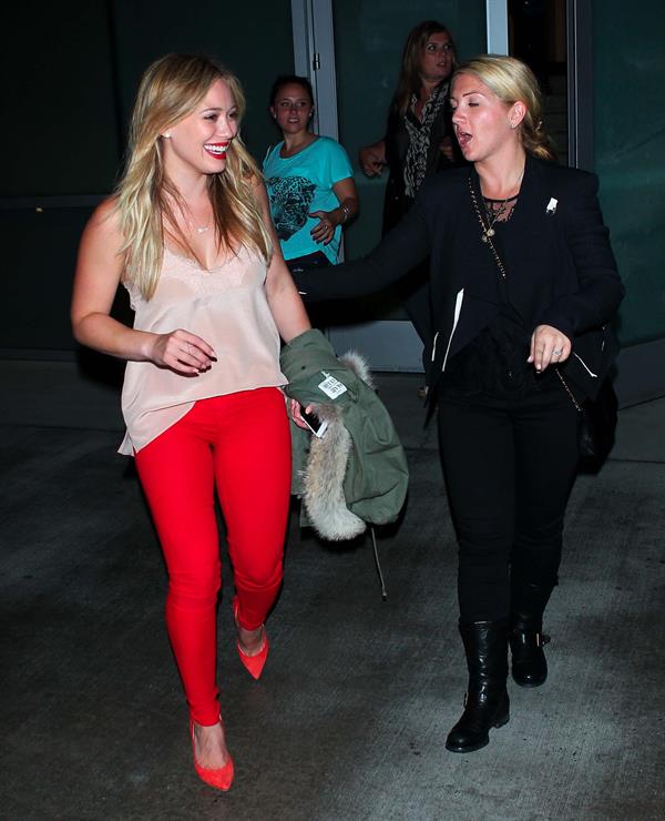 Hilary Duff – Pink concert at the Staples Center 10/12/13  