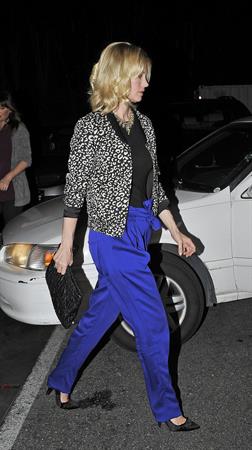 January Jones 33rd birthday at Fogo de Chao in Los Angeles on January 5, 2012