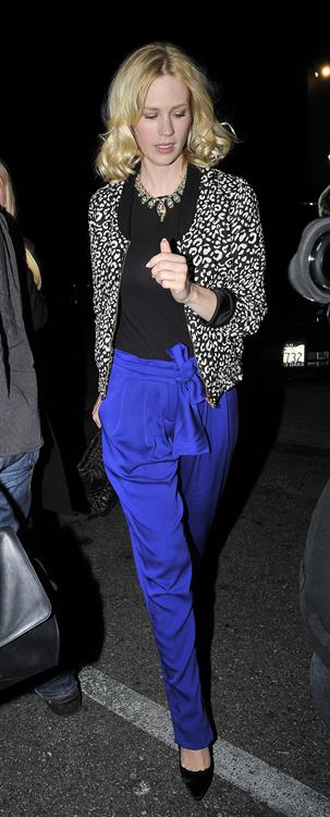 January Jones 33rd birthday at Fogo de Chao in Los Angeles on January 5, 2012
