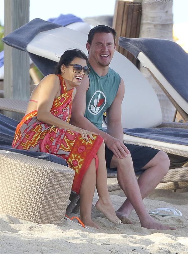 Jenna Dewan-Tatum - at the beach in St Barts 12/31/12  