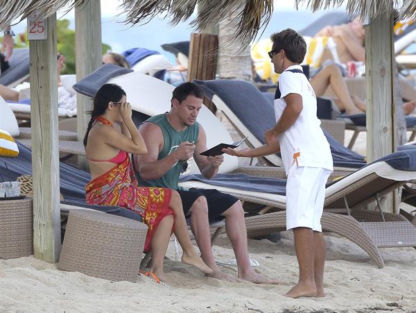 Jenna Dewan-Tatum - at the beach in St Barts 12/31/12  