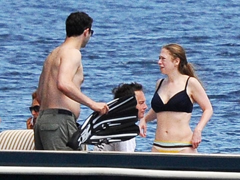 Chelsea Clinton in a bikini