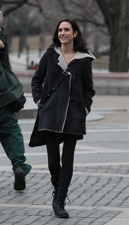 Jennifer Connelly on the set of  Winter's Tale  in New York 1/14/13 