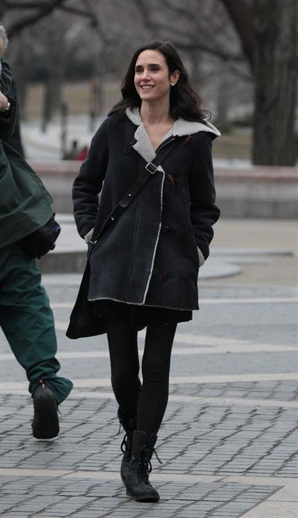 Jennifer Connelly on the set of  Winter's Tale  in New York 1/14/13 