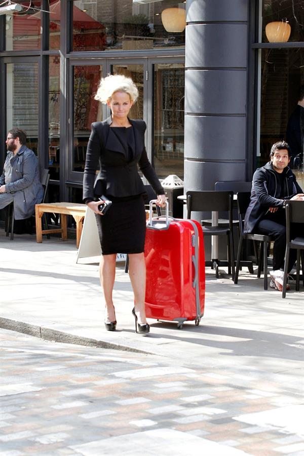 Jennifer Ellison walking through Covent Garden on March 21, 2012