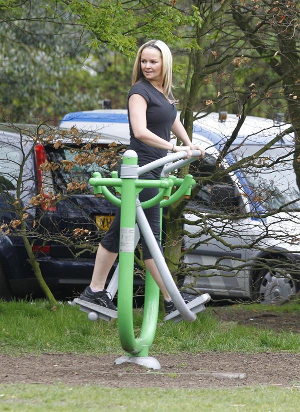 Jennifer Ellison working out in Liverpool April 14, 2011 