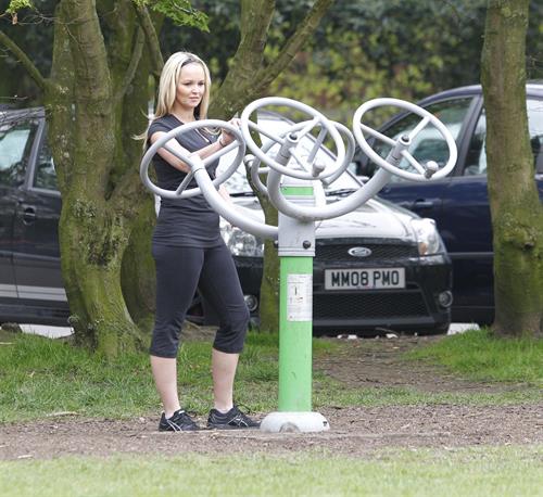 Jennifer Ellison working out in Liverpool April 14, 2011 
