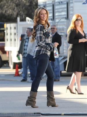 Jennifer Love Hewitt on the set of The Client List in Sherman Oaks February 1, 2013 