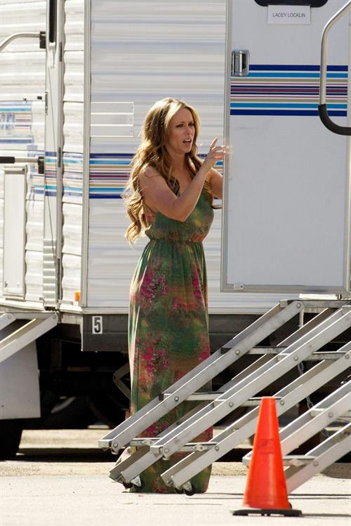 Jennifer Love Hewitt on the set of The Client List in Sherman Oaks February 1, 2013 