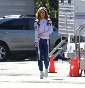 Jennifer Love Hewitt On the set of The Client List in Los Angeles January 4, 2013 