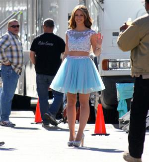 Jennifer Love Hewitt On the set of The Client List in Los Angeles January 4, 2013 