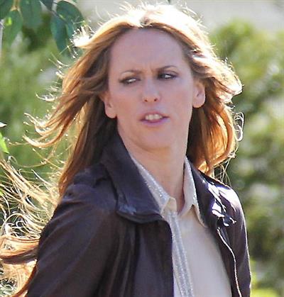 Jennifer Love Hewitt filming The Client List and really getting into character in between takes. January 10, 2013 