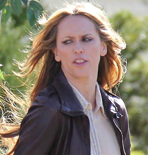 Jennifer Love Hewitt filming The Client List and really getting into character in between takes. January 10, 2013 