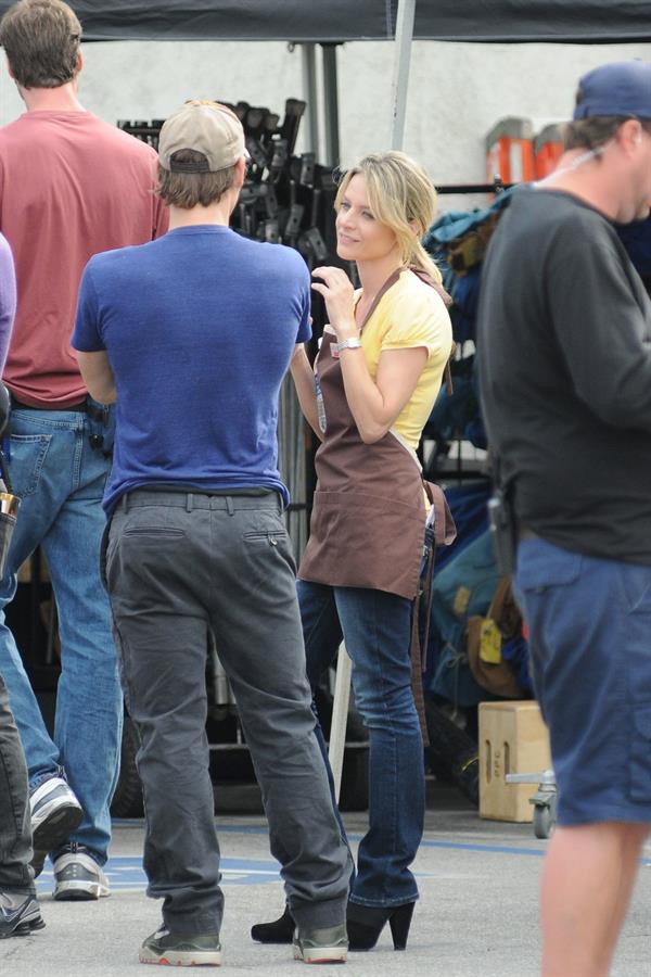 Jessalyn Gilsig on  Glee  set in L.A. - March 30, 2010  