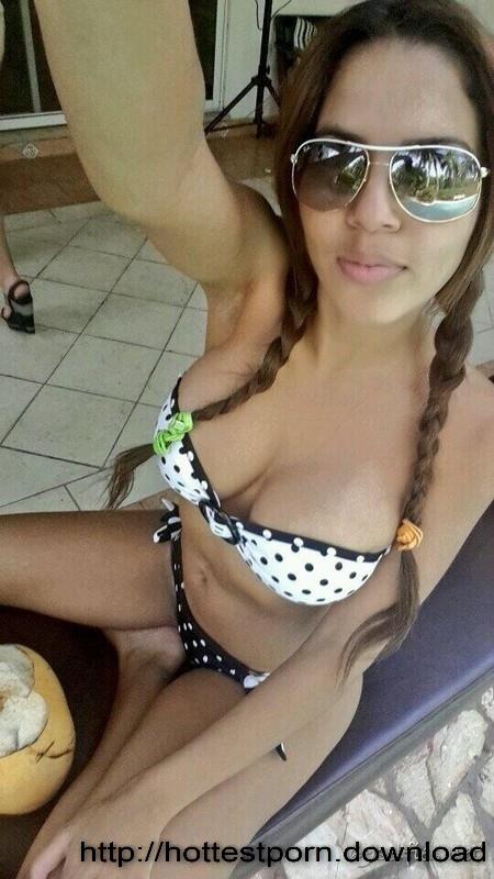 Anonymous in a bikini taking a selfie