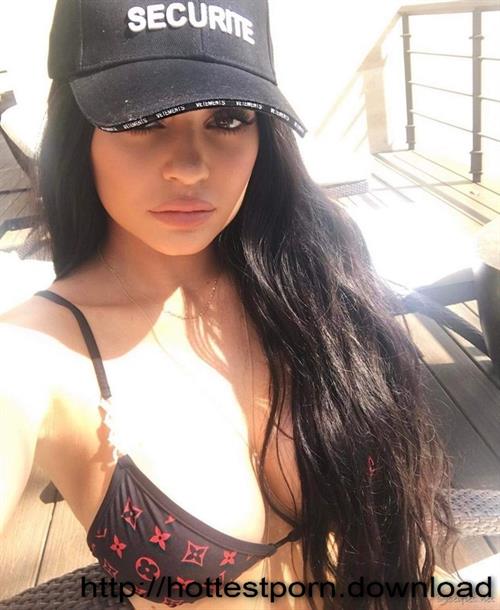 Kylie Jenner in a bikini taking a selfie