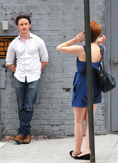 Jessica Chastain - The set of  The Disappearance of Eleanor Rigby  in New York City (13 Jul 2012)