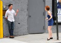 Jessica Chastain - The set of  The Disappearance of Eleanor Rigby  in New York City (13 Jul 2012)