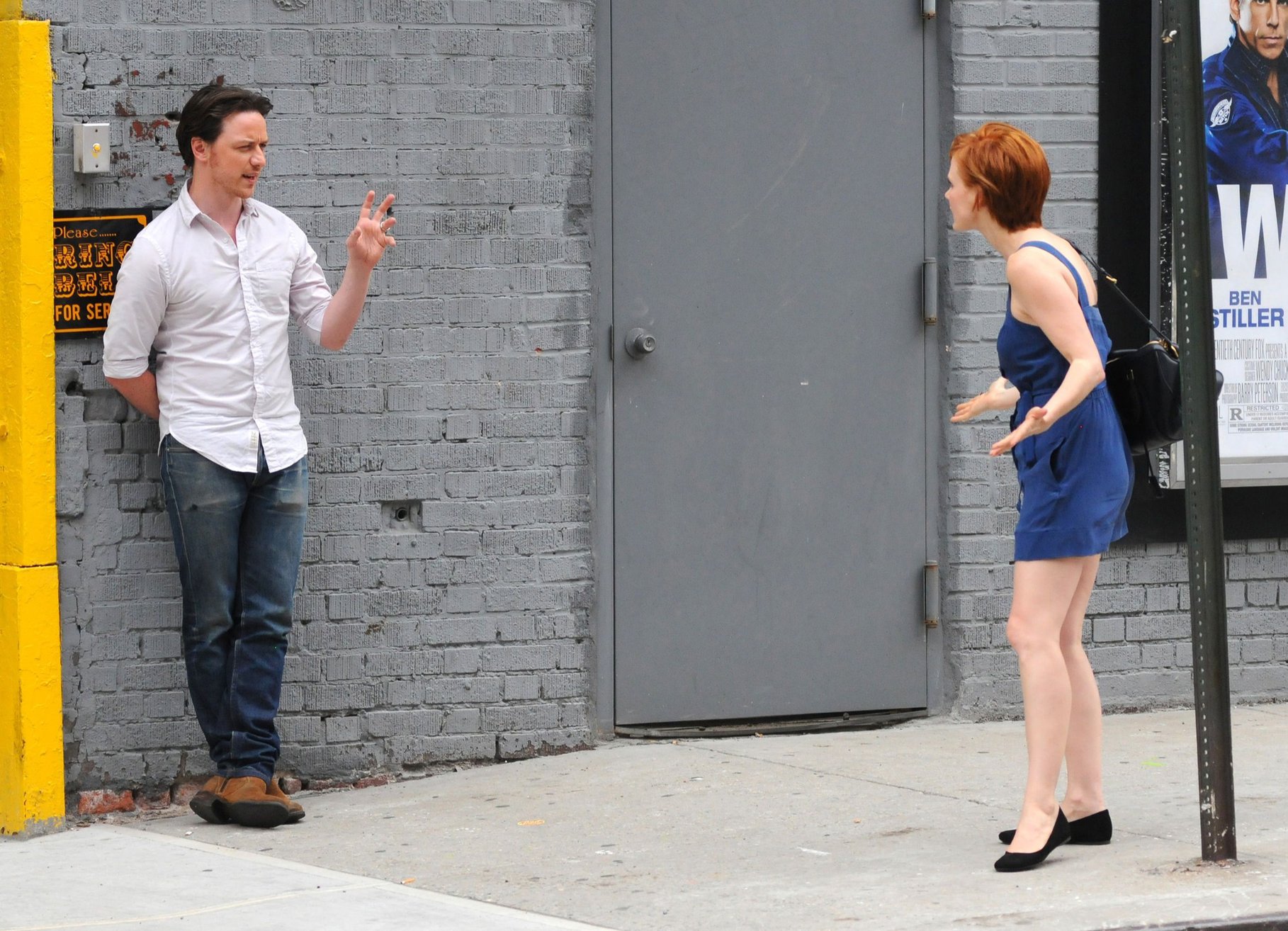 Jessica Chastain - The set of  The Disappearance of Eleanor Rigby  in New York City (13 Jul 2012)