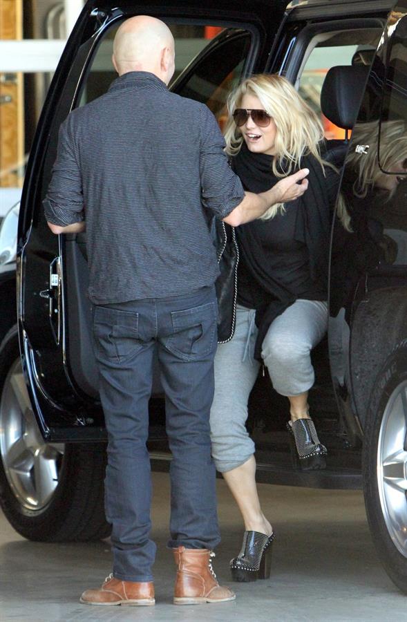 Jessica Simpson leaving photo shoot in Hollywood on January 24, 2011
