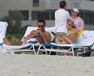 Joanna Krupa bikini candids on the beach in Miami 1/1/13 