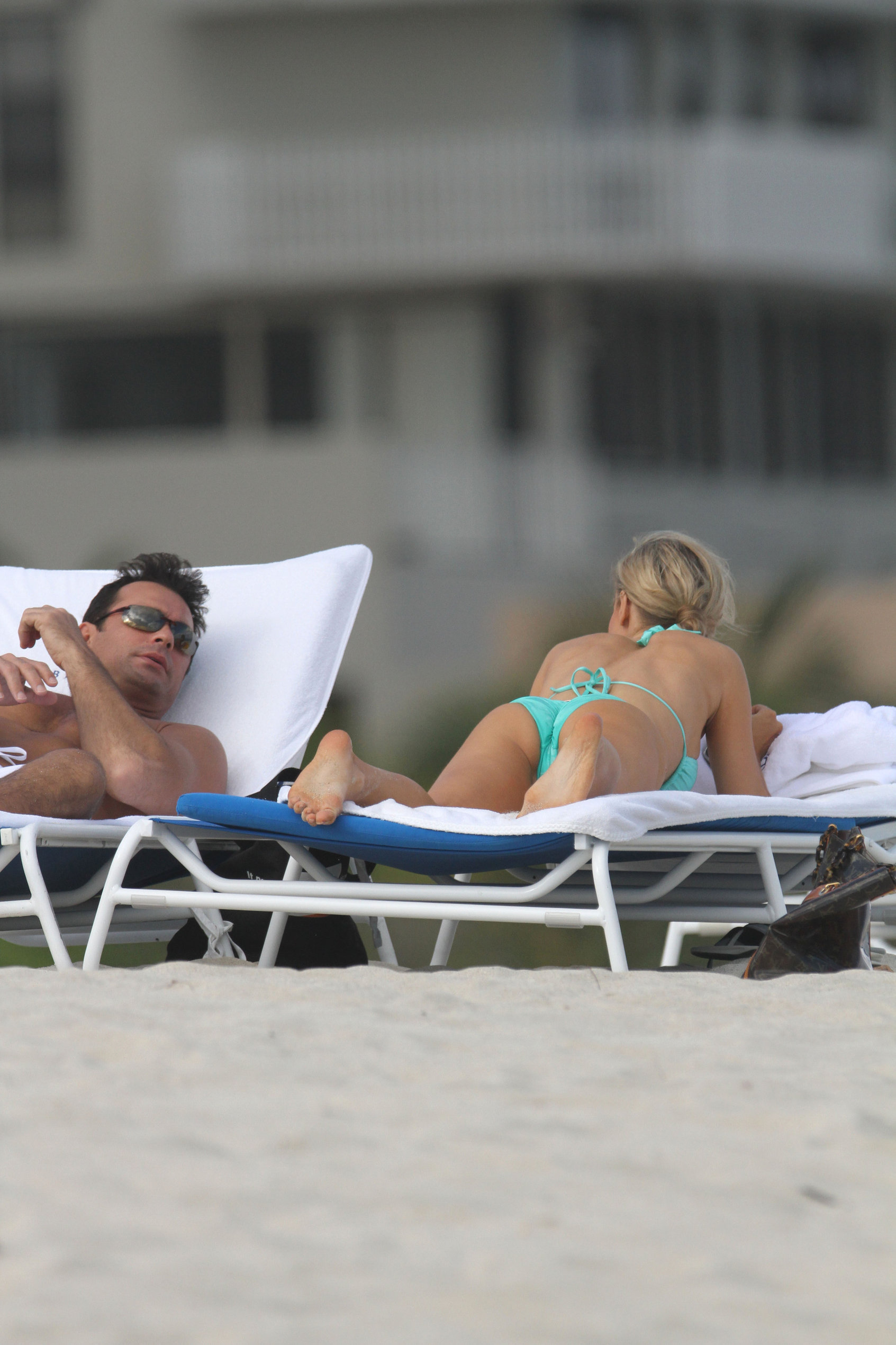 Joanna Krupa bikini candids on the beach in Miami 1/1/13 