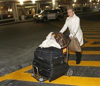 Joanna Krupa arriving at Chicago Airport on December 24, 2012