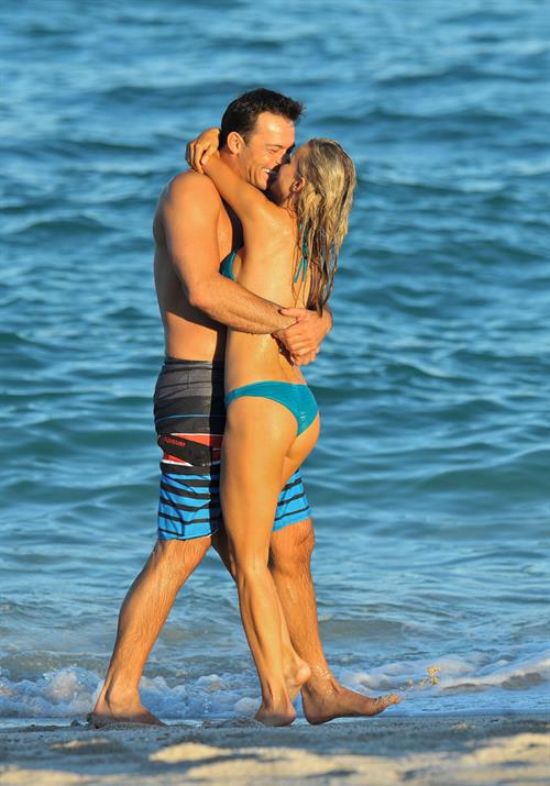 Joanna Krupa bikini candids on the beach in Miami 11/3/12