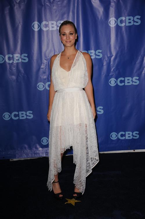 Kaley Cuoco CBS Upfront at the tent at Lincoln Center on May 18, 2011 