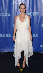 Kaley Cuoco CBS Upfront at the tent at Lincoln Center on May 18, 2011 