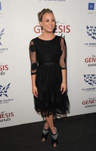 Kaley Cuoco arrives at the 26th Genesis Awards on March 24, 2012