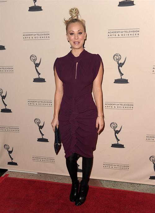 Kaley Cuoco attending the Academy of Television Arts Sciences at Leonard H Goldenson Theatre on February 18, 2010 