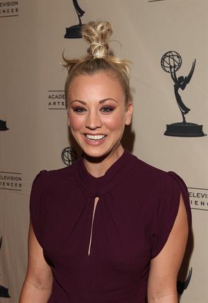 Kaley Cuoco attending the Academy of Television Arts Sciences at Leonard H Goldenson Theatre on February 18, 2010 