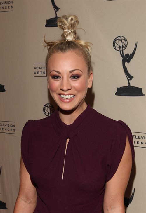 Kaley Cuoco attending the Academy of Television Arts Sciences at Leonard H Goldenson Theatre on February 18, 2010 