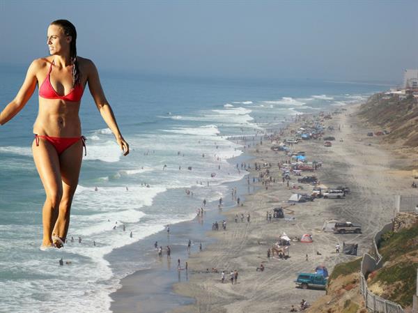 Amanda Beard in a bikini